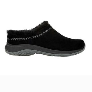 Merrell Ice Encore 5 Suede Faux Fur Black Slip On Mule Clogs 9